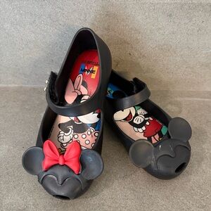 Mini Melissa Black and Red Minnie Mouse Shoes